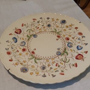 Vernon Kilns California USA Desert Bloom 14 inch Round Platter